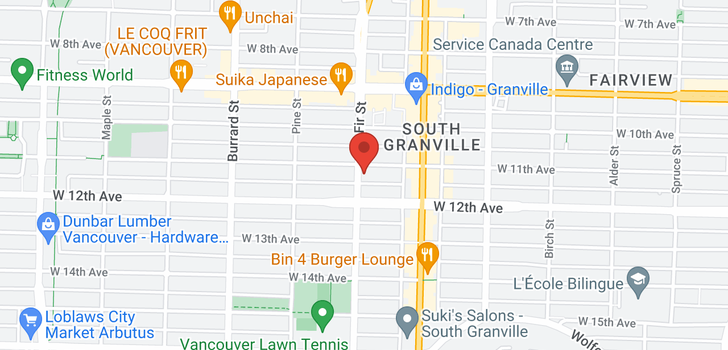 map of 401 1586 W 11TH AVENUE